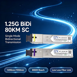 1.25G BiDi SFP Optik Alıcı-Verici 1490nm/1550nm 80KM SC Tek Modlu Tek Fiber Gigabit Modülü DDM Desteği Uyumlu Anahtar - Product Image 1