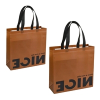 Sac de courses réutilisable en non-tissé laminé avec logo pour l'emballage de vêtements et de cadeaux