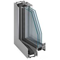 Fenêtres de maison passive à triple vitrage en aluminium à rupture de pont thermique, de style européen, de haute qualité et écoénergétiques