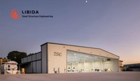 Bâtiments préfabriqués modernes à grande portée et haute résistance, structure en acier résistante au vent