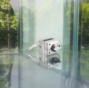 Loquet de sol incurvé en acier inoxydable pour porte vitrée – Design moderne et pratique - Product Image 4