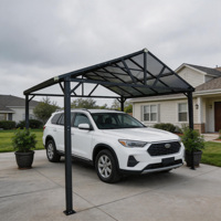 Abri de voiture en métal de qualité supérieure, abri de voiture en acier, abri de stationnement robuste, auvent pour véhicule avec conception résistante au vent pour une utilisation à domicile dans la cour