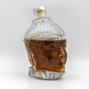 ขวดแก้วเหล้าวิสกี้พร้อมฝาไม้กลมสำหรับ0.7L แบบ Emptycustom - Product Image 2