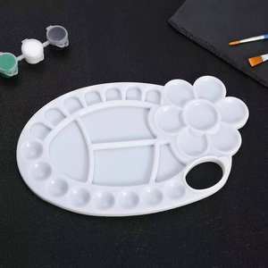 Paleta de Plástico Transparente Básica para Niños, Suministros de Acuarela, Paleta de PP para Estudiantes, Pintura Artística, Bandeja de Pintura Plástica para Mezclar Colores - Product Image 3