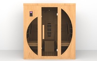 Prix d'usine Sauna infrarouge Sauna intérieur en bois massif pruche 2 personnes Salle de sauna sec infrarouge lointain sain