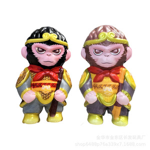 Figuras de mono de Black Myth, 4 piezas, sujetalibros de plástico con diseño tradicional para decoración de sala de estar, regalo de cumpleaños - Product Image 5