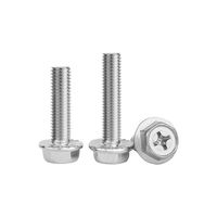 Vis à bride Phillips M4 M5 en acier inoxydable 304, vis hexagonales externes, vis métriques