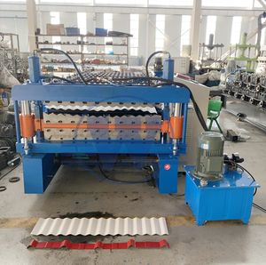 Maquinaria de Material de construcción trapezoidal para techos de Metal de alta velocidad, máquina perfiladora de paneles AG y R de doble capa profesional - Product Image 1