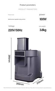 Coupe-légumes électrique 3 <span class=keywords><strong>en</strong></span> 1 : machine efficace pour couper <span class=keywords><strong>en</strong></span> dés, trancher et <span class=keywords><strong>râper</strong></span> (<span class=keywords><strong>julienne</strong></span>) avec plusieurs lames - Product Image 6
