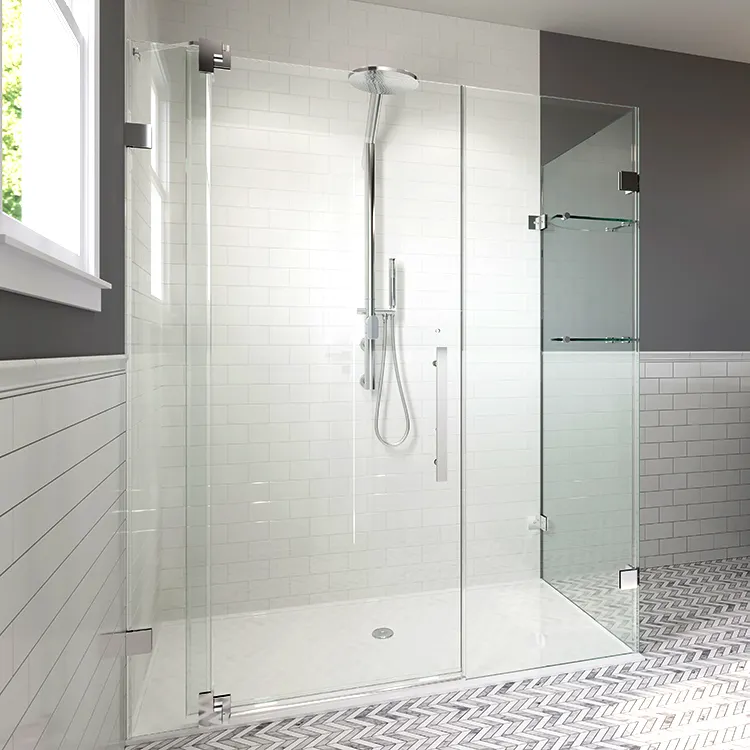 2020 australie luxueux sans écrans de douche porte facile pièce de cabine de douche Installation cabine de douche D'angle