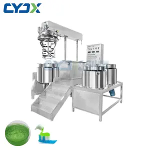 CYJX Mélangeur homogène sous vide Ligne de production de gel à ultrasons Machine de fabrication de gel Émulsifiant d'homogénéisation sous vide de levage