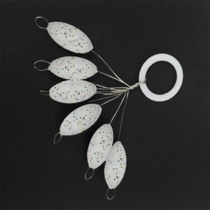 Flotteurs de pêche ovales en mousse EPS blancs avec <span class=keywords><strong>paillettes</strong></span> pour bateaux de pêche en mer - Product Image 1