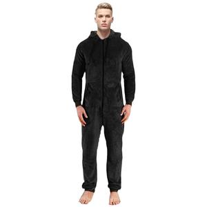 E0110TA42 nueva tendencia con capucha de manga larga estampado de <span class=keywords><strong>camuflaje</strong></span> polar Casual pijamas de una pieza hombres ropa de dormir Sehe moda - Product Image 2