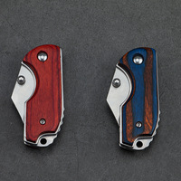 Kleine Holzgriff Tasche Camping Tragbares Geschenk messer Survival Tactical Folding Mini Knife