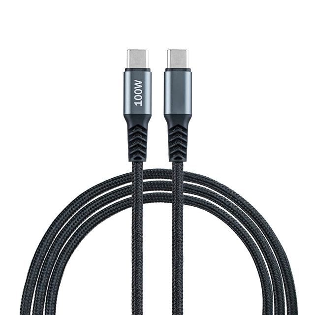 1M 2M Nylon Braided 100W PD USB Cable Type-C Cable for Samsung Mobile Phone Type C to C Fast Charging 5A Data Cable