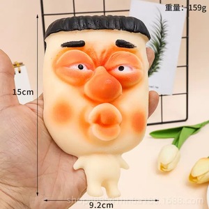 ของเล่นบีบลดความเครียดรูปหน้ากากซิลิโคน TPR นุ่ม ของเล่นบีบลดความเครียดรูปหน้ากากเต็มหน้า ของเล่นบีบลดความเครียดรูปหน้ากากเต็มปาก - Product Image 2