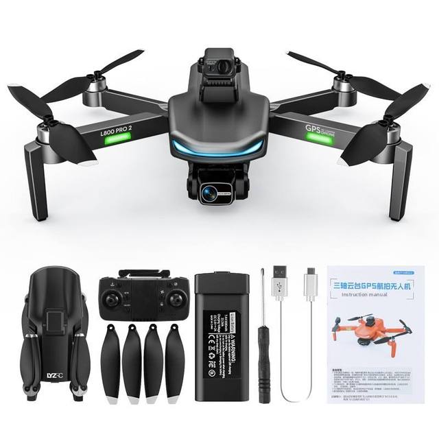 L800 4K HD Aerial Photography Drone 360 Obstacle Avoidance 5G WiFi Foldable RC Quadcopter Optical Flow Dual Mode Plastic