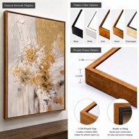 Art mural en feuille d'or, fait main, effet 3D soleil éclatant, métal texturé brillant, peinture abstraite sur toile pour décoration de salon de luxe