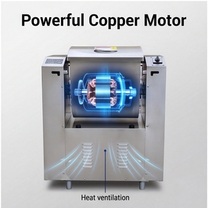 Geräuscharmer DC-Motor Automatischer Teigkneter Leiser Betrieb für Restaurants Edelstahlschüssel 3000W Hocheffizienter Mehlmischer - Product Image 5
