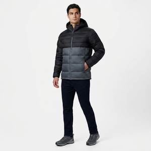 Custom Outdoor <b>Men</b> Canvas Puffer <b>Jacket</b> Built with High Quality Polyester Quilted Lining Waterproof Front Logo Fit Cold Trips - Product Image 1