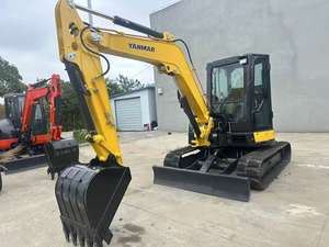 Mini-pelleteuse Yanmar VIO55 de 5 tonnes d'occasion, modèle 2022, basses heures, garantie d'un an, pelle hydraulique sur chenilles d'origine japonaise avec moteur - Product Image 4