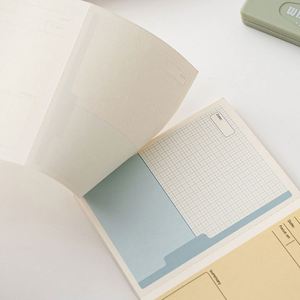80-sheet Multi-functional Macaron Color Series Hardcover Planner <b>Sticky</b> <b>Note</b> Set (Thermal Binding) Checklist/Grid/Lined - Product Image 3