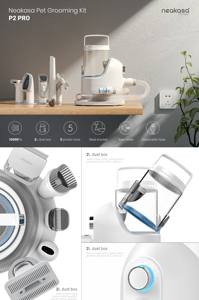 Neakasa 공장 공급 애완 동물 미용 진공 P2 프로 고양이 및 개 헤어 클리퍼 키트 - Product Image 4