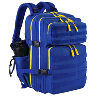 Sac à dos tactique de sport Trailpop avec logo personnalisé, imperméable, pour les voyages en plein air, les athlètes, la remise en forme, bleu marine, 45L, sac de sport