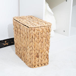 ตะกร้าเก็บของสานมือทรงสี่เหลี่ยม Bobai พร้อมฝาปิด สำหรับห้องนอน ห้องนั่งเล่น - Product Image 2