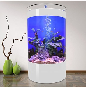 Grande Serbatoio di Pesce Per La Casa Soggiorno Ufficio Filtro di Fondo Spedizione Acqua <span class=keywords><strong>Super</strong></span>-Bianco di Vetro Piano Acrilico Acquario Drago Carro Armato di Pesci