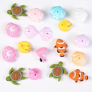 3D silicone beads - DIY <b>bracelet</b> necklace loose beads jewelry accessories Sea turtle clownfish bead <b>stringing</b> beads wholesale - Product Image 5