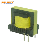 Transformateur haute fréquence à ferrite EE22 à montage vertical sur carte de circuit imprimé, bobine enroulée, composant électronique pour carte d'alimentation