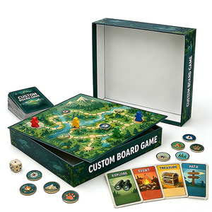 OEM Board Game Printing Paperboard Factory Custom Card Dice Token Set Eco Friendly Materials Portable Gift <b>Box</b> for Party Family - Product Image 4