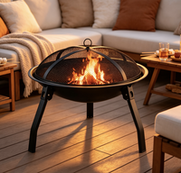 Barbecue extérieur au bois, brasero portable en acier, poêle à charbon pliable pour patio et jardin