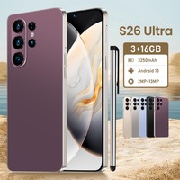Versión Global S26 ULTRA, Teléfono Móvil Inteligente Android 10.0 HD, Francés, Alemán, Pantalla de 6.56 Pulgadas, Red CDMA 4G, 3GB de RAM, 16GB de ROM, 3250mAh, Doble SIM