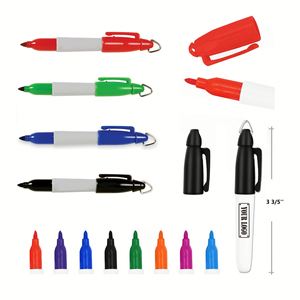 Custom Logo Multicolor Plastic Mini <b>Permanent</b> <b>Marker</b> with Cap Clip Keychain Golf Ball Liner Promotion Gifts - Product Image 2