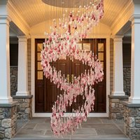 Lustre en cristal commercial pour hall d'hôtel, villa, bureau de vente d'hôtel, et projets d'ingénierie