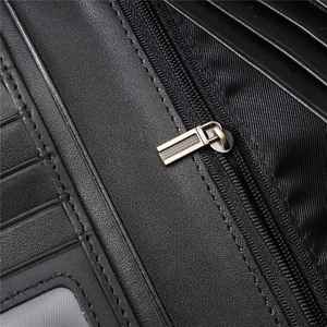 Portefeuille long de luxe pour garçons et hommes, en cuir véritable Crazy Horse, avec de longues fentes - Product Image 6