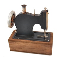 Machine à coudre de grande taille, artisanat métallique avec boîte de rangement, horloge modèles en bois et métal pour la maison, Souvenir, décor industriel Vintage