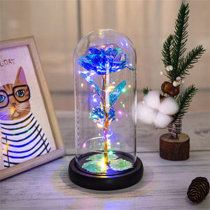 Forever Rose in a cupola di vetro con luce a Led Eternal Rose Galaxy Rose Flower miglior regalo <span class=keywords><strong>per</strong></span> <span class=keywords><strong>lei</strong></span> a <span class=keywords><strong>san</strong></span> <span class=keywords><strong>valentino</strong></span> festa della mamma - Product Image 3