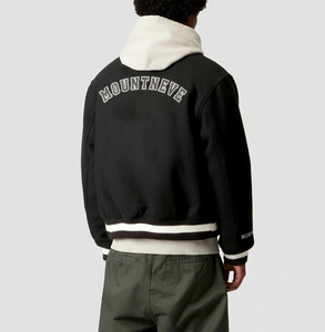 Blouson universitaire bomber Letterman, veste de baseball avec patch brodé personnalisé, pour hommes, fabrication ODM directe en usine, vente en gros, streetwear, mode <span class=keywords><strong>d</strong></span>écontractée - Product Image 2