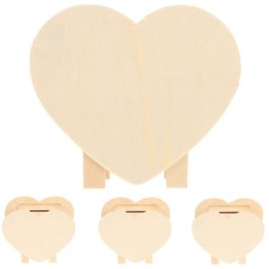 Kit DIY de Banco de Ahorros de Madera con Forma de Corazón para Niños, Caja de Ahorros en Blanco para Pintar y Decorar con Arcilla, Suministro de Manualidades con Múltiples Espacios de Almacenamiento, Actividad para el Aula al por Mayor - Product Image 1