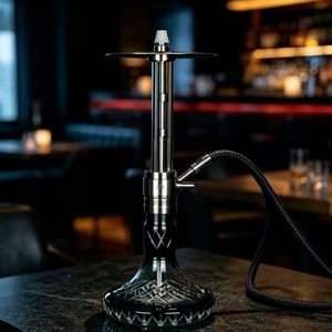 Juego de Pipa de Hookah Cuadrada de Acero Inoxidable con Manguera Suave en Caja de Regalo - Exportación de Narguile Árabe y Ruso - Product Image 4