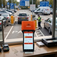 Мобильный POS-терминал Goodcom на Android 14 со встроенным 80-мм принтером, NFC, 4G и Wi-Fi для системы печати парковочных талонов
