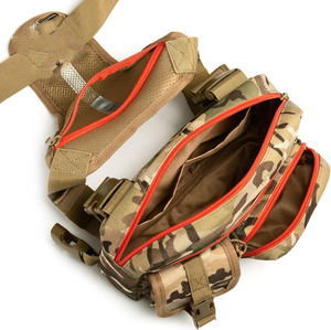 Échantillon gratuit pour hommes sac de poitrine tactique d'extérieur étanche sac à bandoulière de camouflage pour la course à pied style messager - Product Image 4