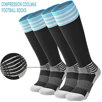 Coolmax Chaussettes de football en gros en vrac pour enfants Chaussettes de compression pour adultes