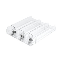 Présentoir de cigarettes pour supermarché et magasin de proximité, avec mécanisme de poussée automatique et de glissement, double face, en plastique léger