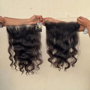 Paquets brésiliens de cheveux humains bruts en vrac 11A 12A à prix d'usine et fermeture frontale en dentelle HD 6x6 5x5 - Product Image 2