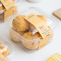 Boîte à Gâteaux en Plastique Transparent de Haute Qualité avec Couvercle, Emballage Pâtisserie, Conteneur à Gâteaux Tiramisu et Choux pour Desserts et Snacks