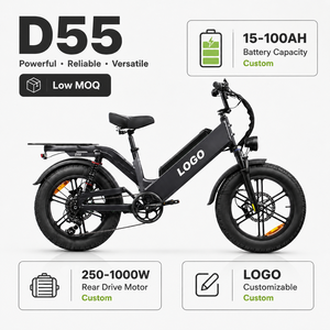 Bicicleta Eléctrica de Carga D55 E-MTB con Neumáticos Gruesos 20x4, Cuadro de Aleación de Aluminio Personalizado OEM, Bicicleta Eléctrica de 250-1000W para Transporte Comercial - Product Image 1